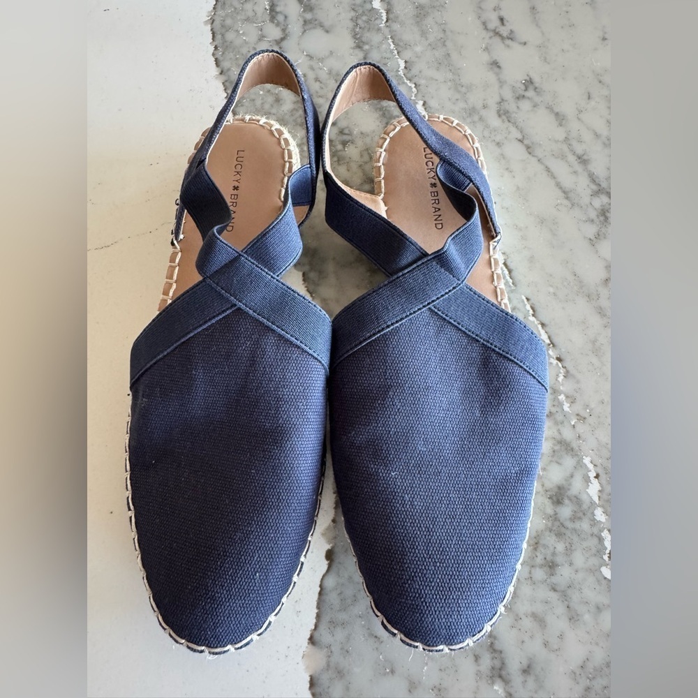 Lucky Brand LP-Rifka blue espadrille Shoes 9.5